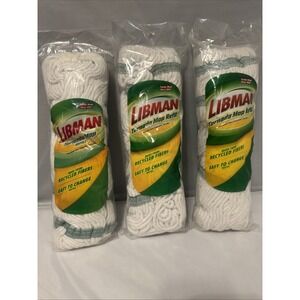Libman Tornado‎ Mop Refills Recycled Fibers Easy To Change Lot Of 3